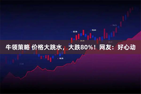 牛领策略 价格大跳水，大跌80%！网友：好心动