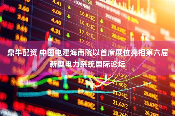 鼎牛配资 中国电建海南院以首席展位亮相第六届新型电力系统国际论坛